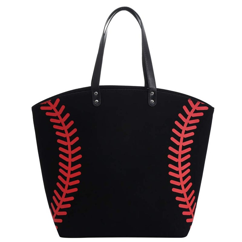 E-FirstFeeling Large Baseball Tote Bag Sports Prints Tote Handbag Beach Bag Travel Bag for Women (Baseball) - Image 2